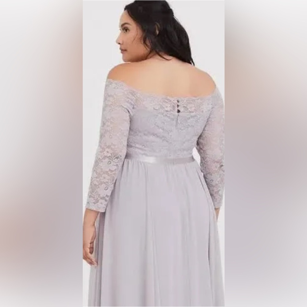 Torrid off the shoulder floor length formal dress 16